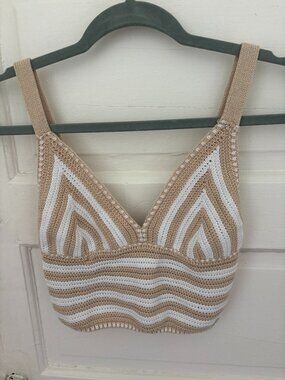 Willow & Wind Striped Crochet Top